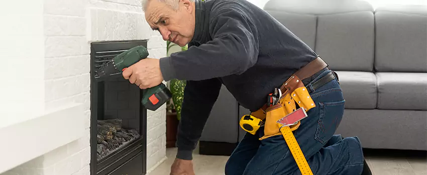 New Indoor Fireplace Installation in Seaford, New York