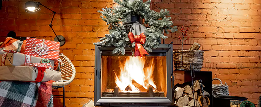 Travis Industries Linear Gas Fireplace Installation in Seaford, New York